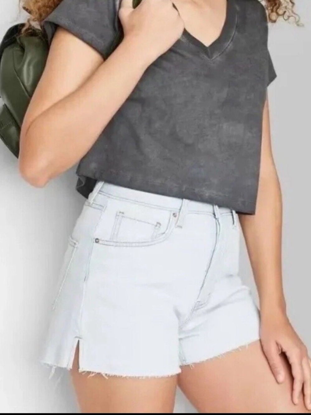 Wild Fable Women’s Button Fly Distressed Super High-Rise Cutoff Shorts Size 6